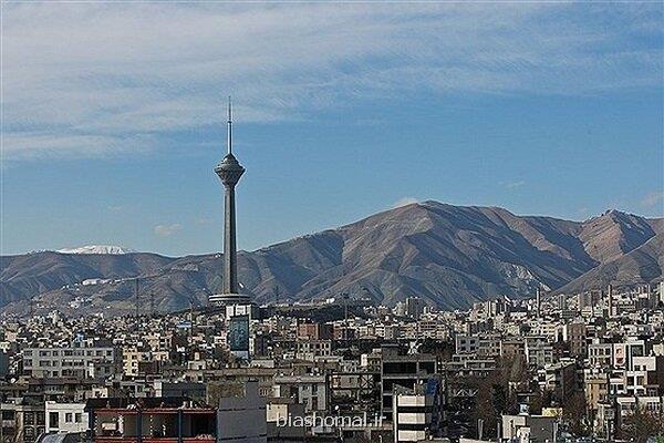 کیفیت هوای تهران روز جمعه قابل قبول است