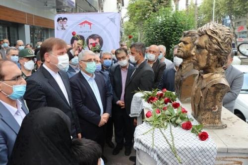 محل شهادت شهیدان انصاری و نورانی در رشت گلباران شد