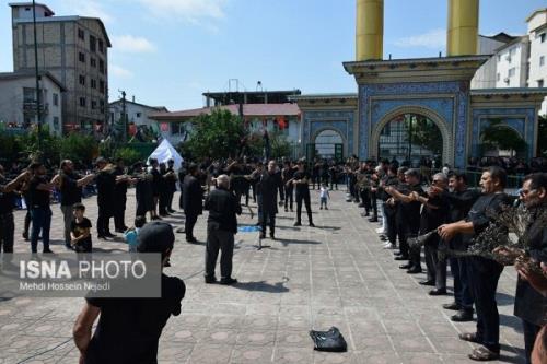 طنین فریاد یا حسین در شهرستان مرزی آستارا همزمان با عاشورای حسینی