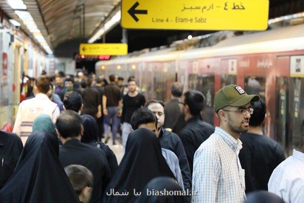 ۲۳۰ هزار نفر در سالروز ارتحال امام(ره) با مترو جابجا شدند