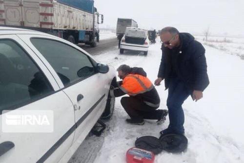 جاده کندوان به سبب بارش برف شدید بسته شد