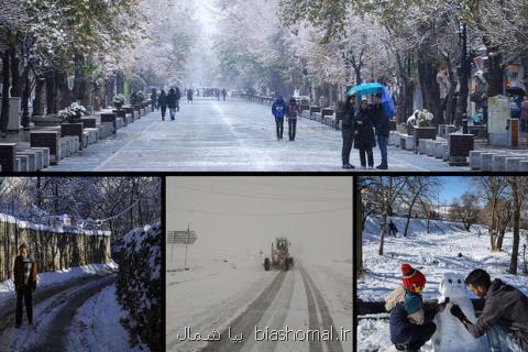 برف در محورهای مواصلاتی مازندران