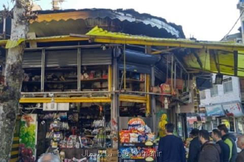 آتش سوزی در مغازه ای در صومعه سرا