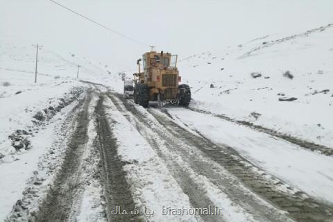 بارش خفیف برف در محور سوادكوه