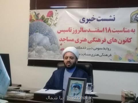 ۱۱۶ هزار مازندرانی عضو كانون های مساجد هستند
