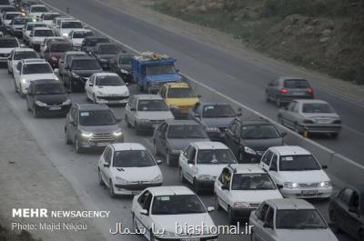 ترافیك راههای مازندران نیمه سنگین تا سنگین است