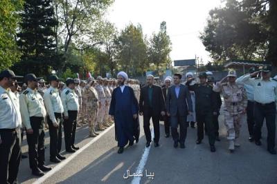 صبحگاه مشترك نیروهای مسلح شهرستان مرزی آستارا برگزار گردید