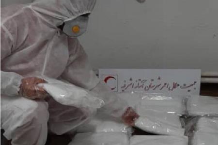 ۱۱۰ عدد گان بیمارستانی توسط هلال احمر در گیلان تولید شد