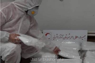 ۱۱۰ عدد گان بیمارستانی توسط هلال احمر در گیلان تولید شد