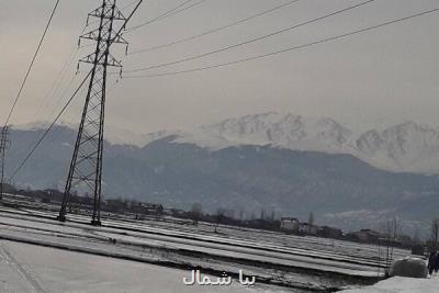 قطعی برق بر اثر بارش برف در گیلان گزارش نشده است